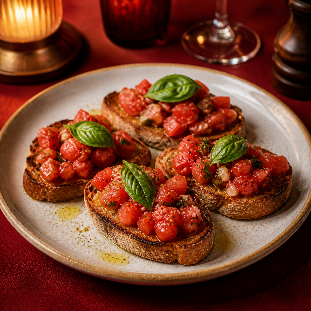 Bruschetta at Tomato restaurant, Accra